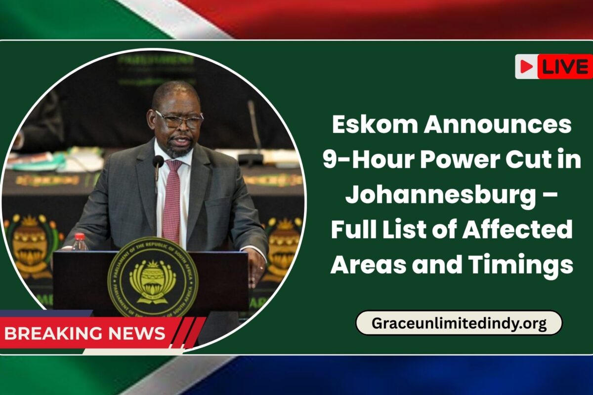 Eskom Announces 9-Hour Power Cut in Johannesburg – Full List of Affected Areas and Timings